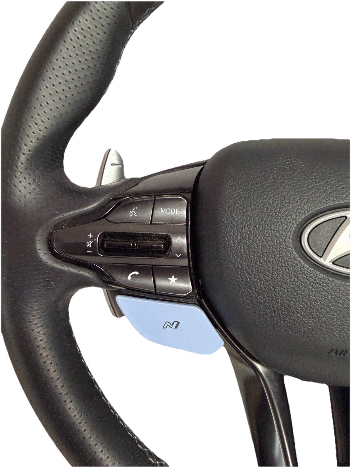 HYUNDAI I30N STEERING Preform WHEEL LEATHER, BLUE STITCH PD, 03/17- 2025 AIRBAG2