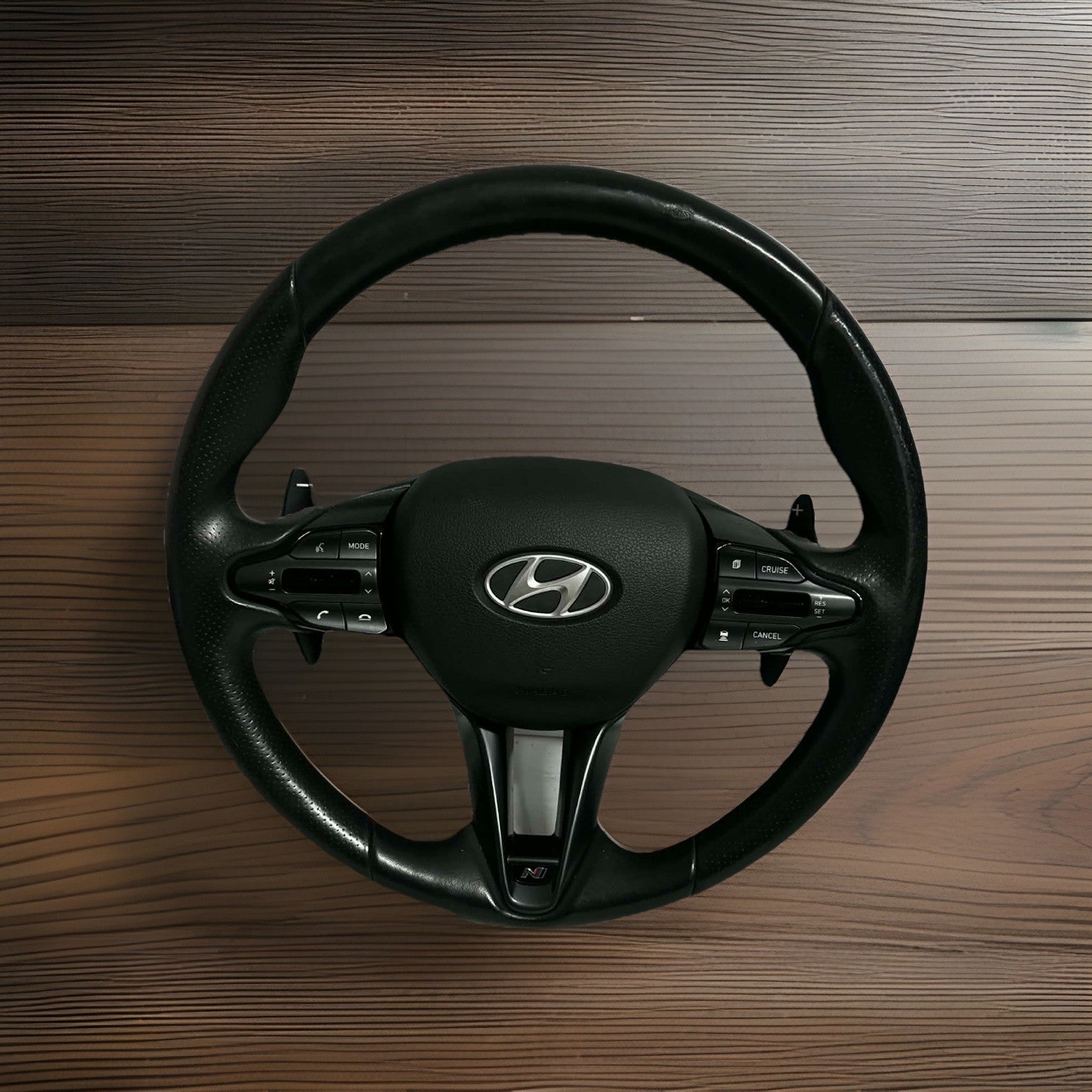 HYUNDAI I30 STEERING WHEEL LEATHER, PD, Leather HATCH N-LINE 2019 RED Stitch0