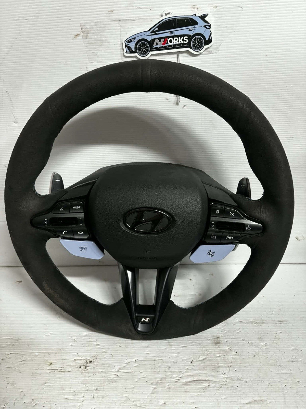 Hyundai I30 N Performance Suede Blue Stich Steering Wheel0