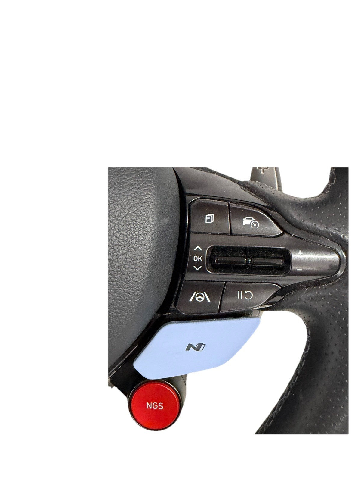 HYUNDAI I30N STEERING Preform WHEEL LEATHER, BLUE STITCH PD, 03/17- 2025 AIRBAG1