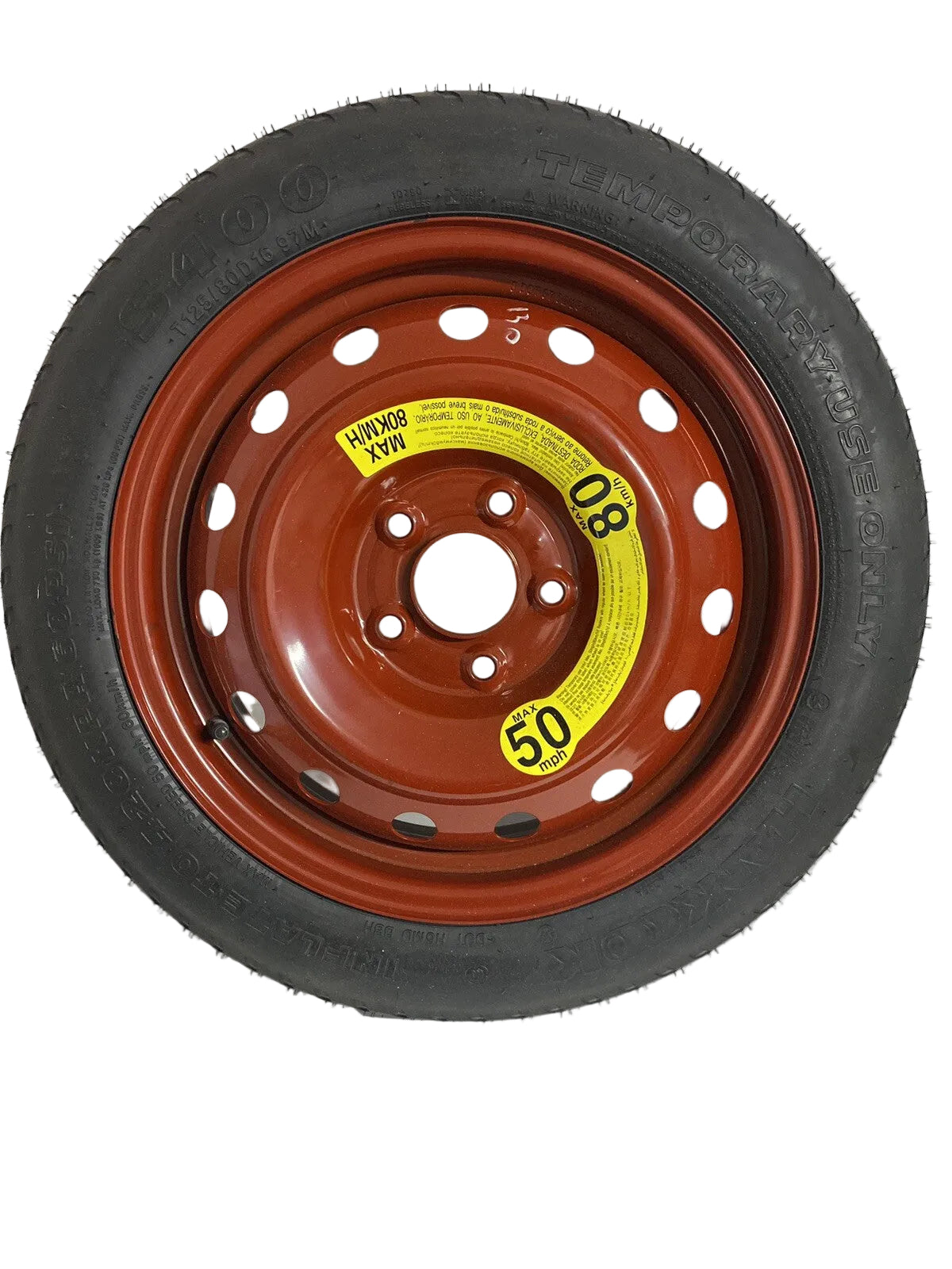 HYUNDAI I30 WHEEL STANDARD/STEEL SPACE SAVER SPARE, PD, HATCH (S. KOREA VIN KMHH0