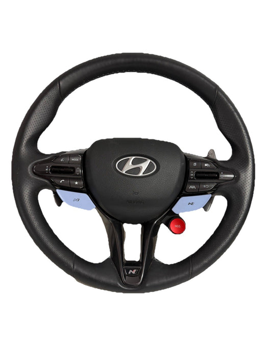 HYUNDAI I30N STEERING Preform WHEEL LEATHER, BLUE STITCH PD, 03/17- 2025 AIRBAG0