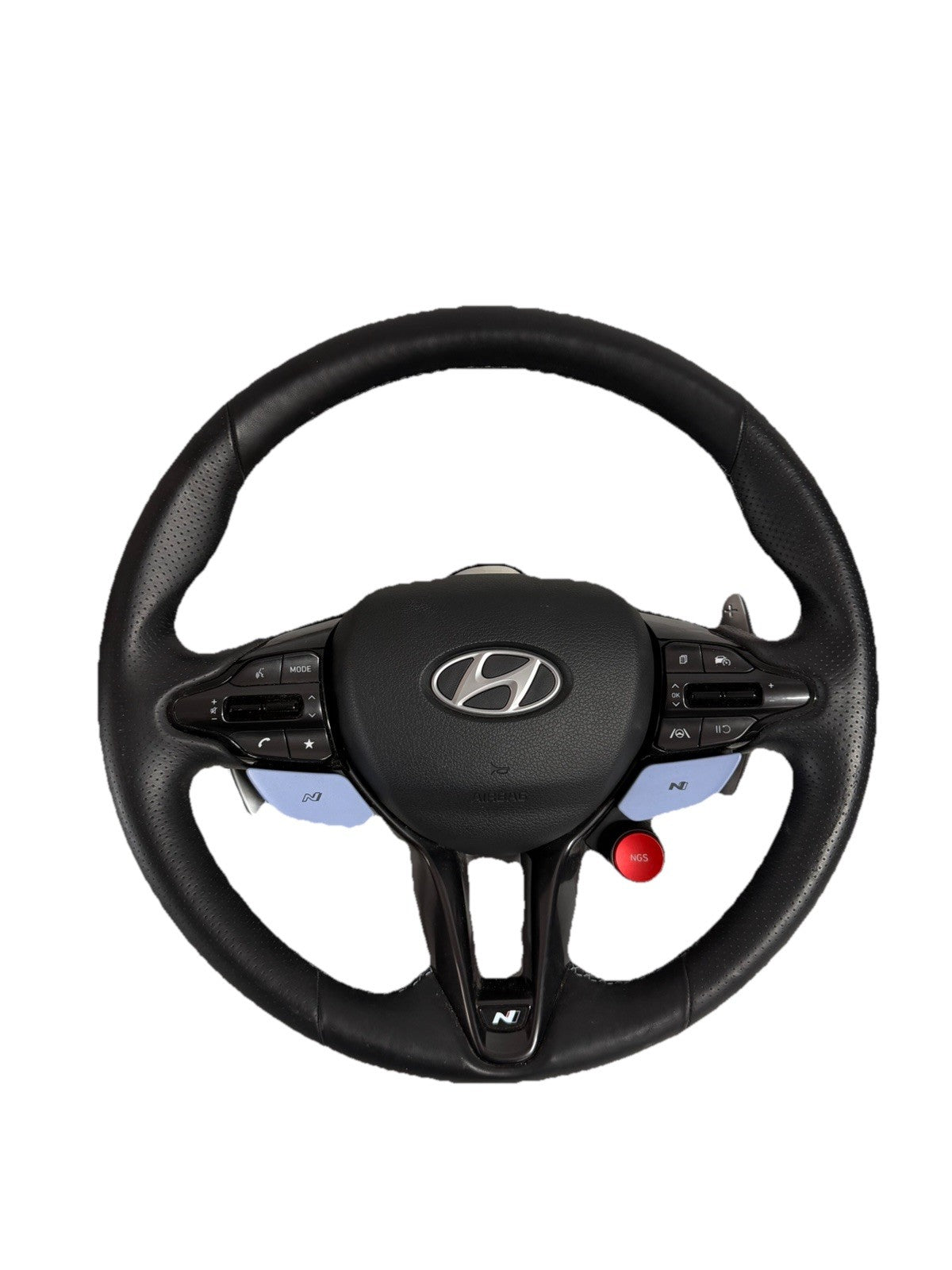 HYUNDAI I30N STEERING Preform WHEEL LEATHER, BLUE STITCH PD, 03/17- 2025 AIRBAG3